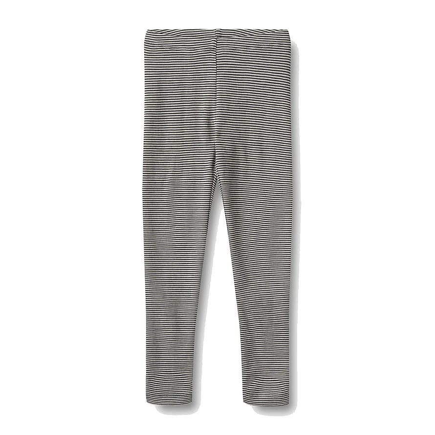 WHEAT Wool Leggings Agi Navy Stripe Str 116/6 år