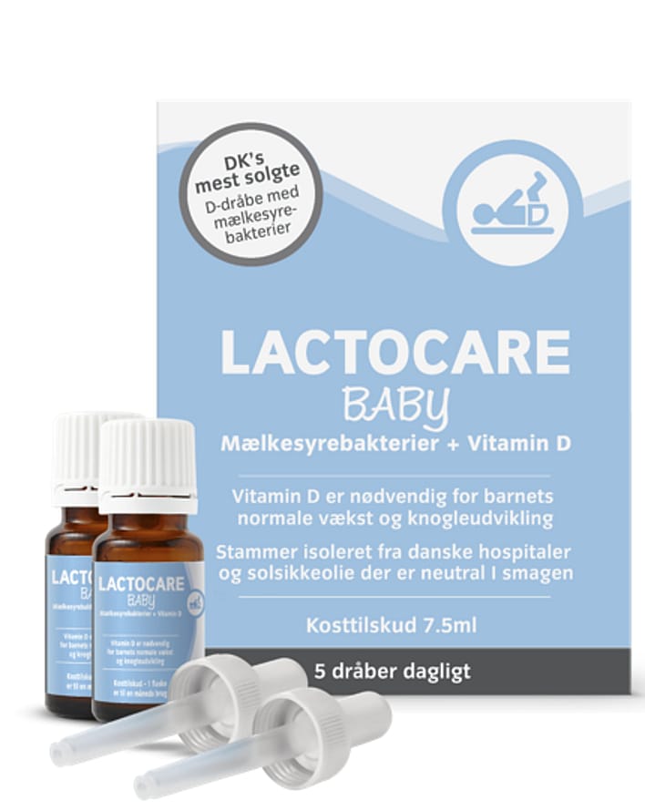 Lactocare Baby D-dråber med Mælkesyrebakterier 2 x 7,5 ml
