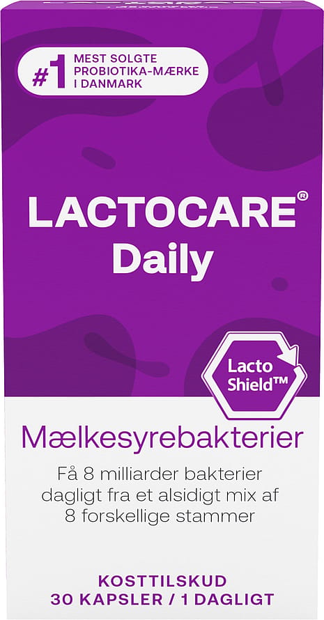 Lactocare Daily Mælkesyrebakterier 8 mia. 30 kapsler