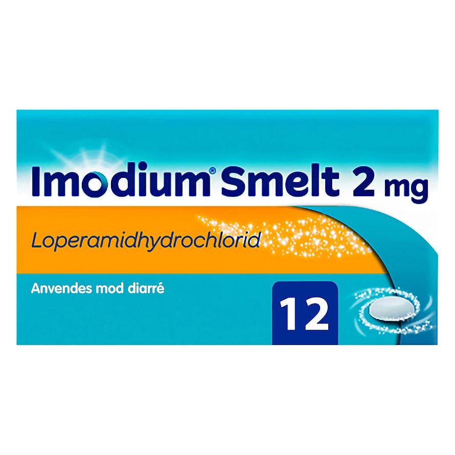 Imodium Smelt, 2 mg, frysetørrede tabletter 12 tabl.