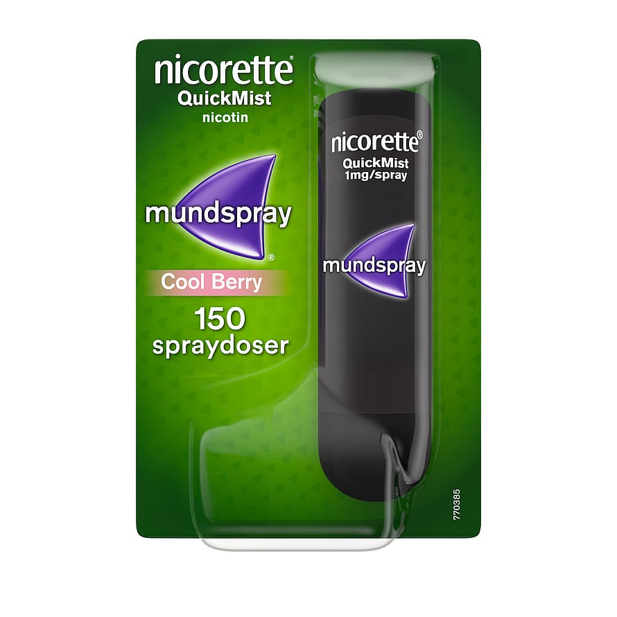 Nicorette® QuickMist Cool Berry 1 mg/spray, mundhulespray, opløsning 1 stk.