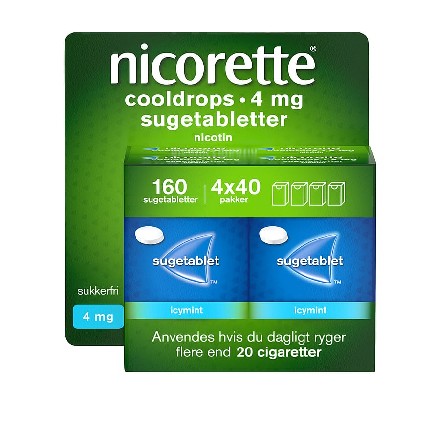 Nicorette® Sugetablet Cooldrops Icymint 4 mg 160 stk