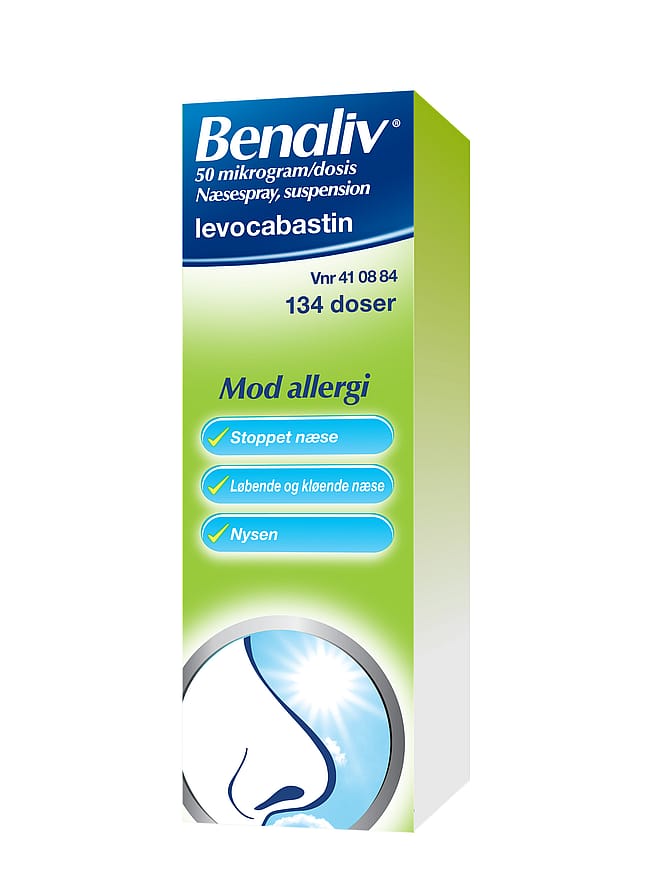 Benaliv Allergi Næsespray Levocabastin 134 doser 15 ml