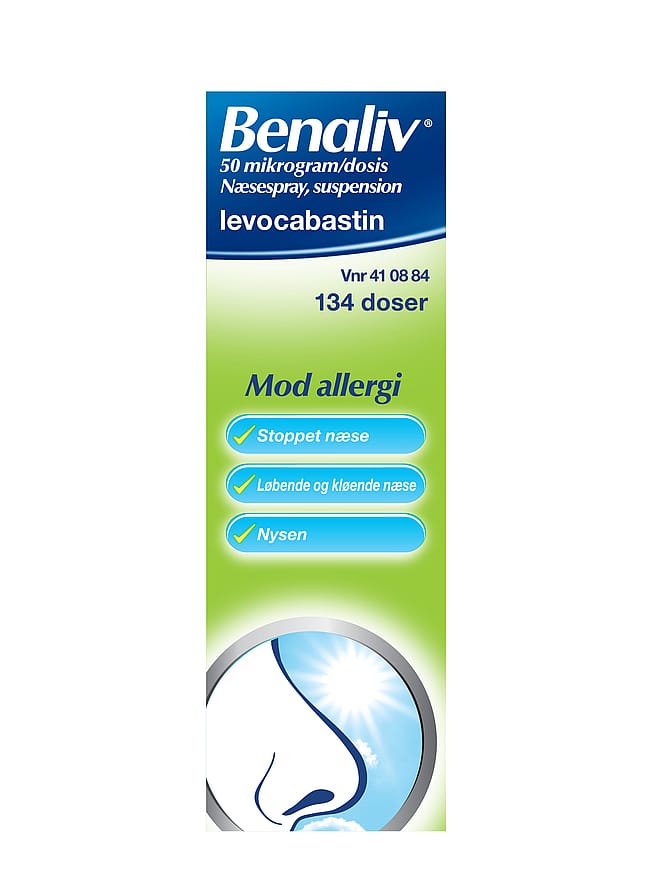 Benaliv Allergi Næsespray Levocabastin 134 doser 15 ml