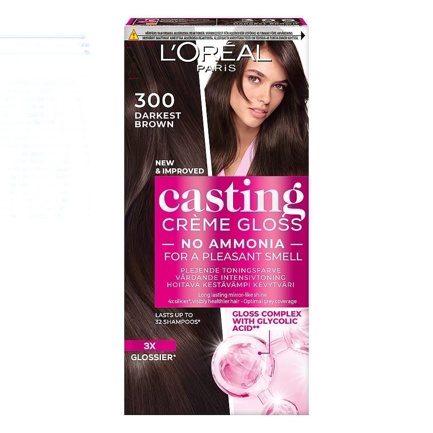 L'Oréal Paris Casting Crème Gloss Semipermanent Hårfarve 300 Chatain Foncé
