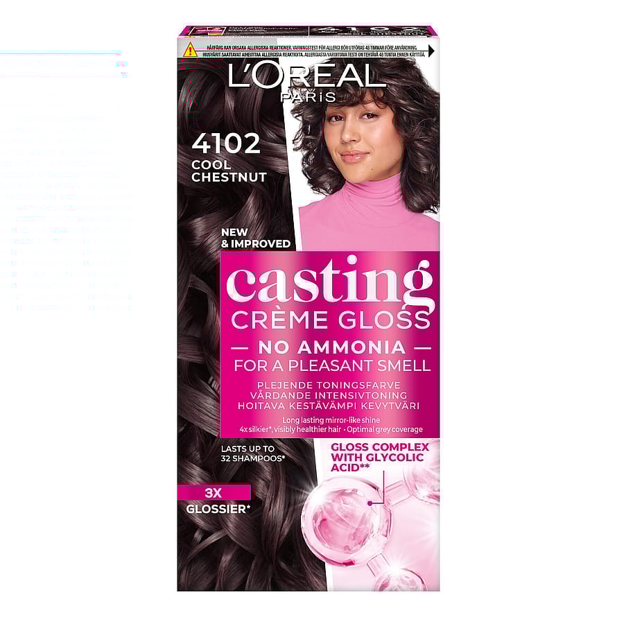 L'Oréal Paris Casting Crème Gloss Semipermanent Hårfarve 4102 Cool Chestnut