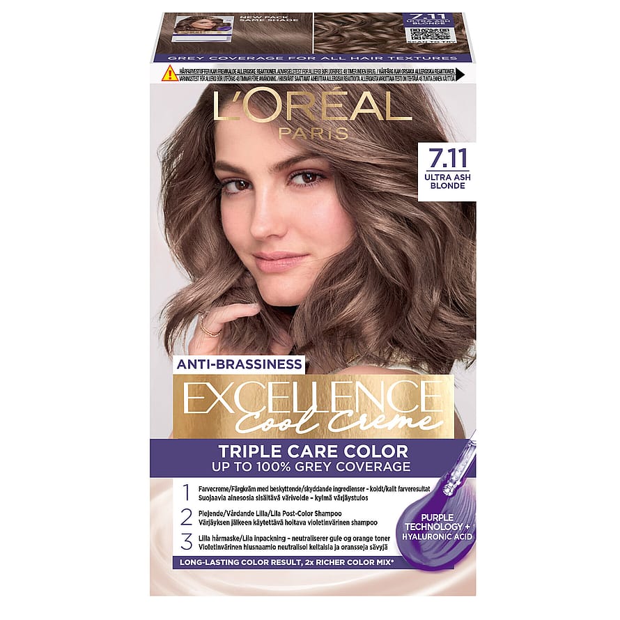 L'Oréal Paris Hårfarve 7.11 Ultra Ash Blond
