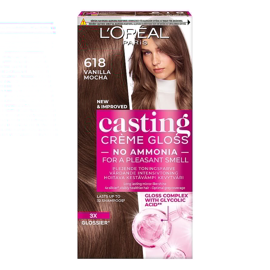 L'Oréal Paris Casting Crème Gloss Semipermanent Hårfarve 618 Vanilla Mocha