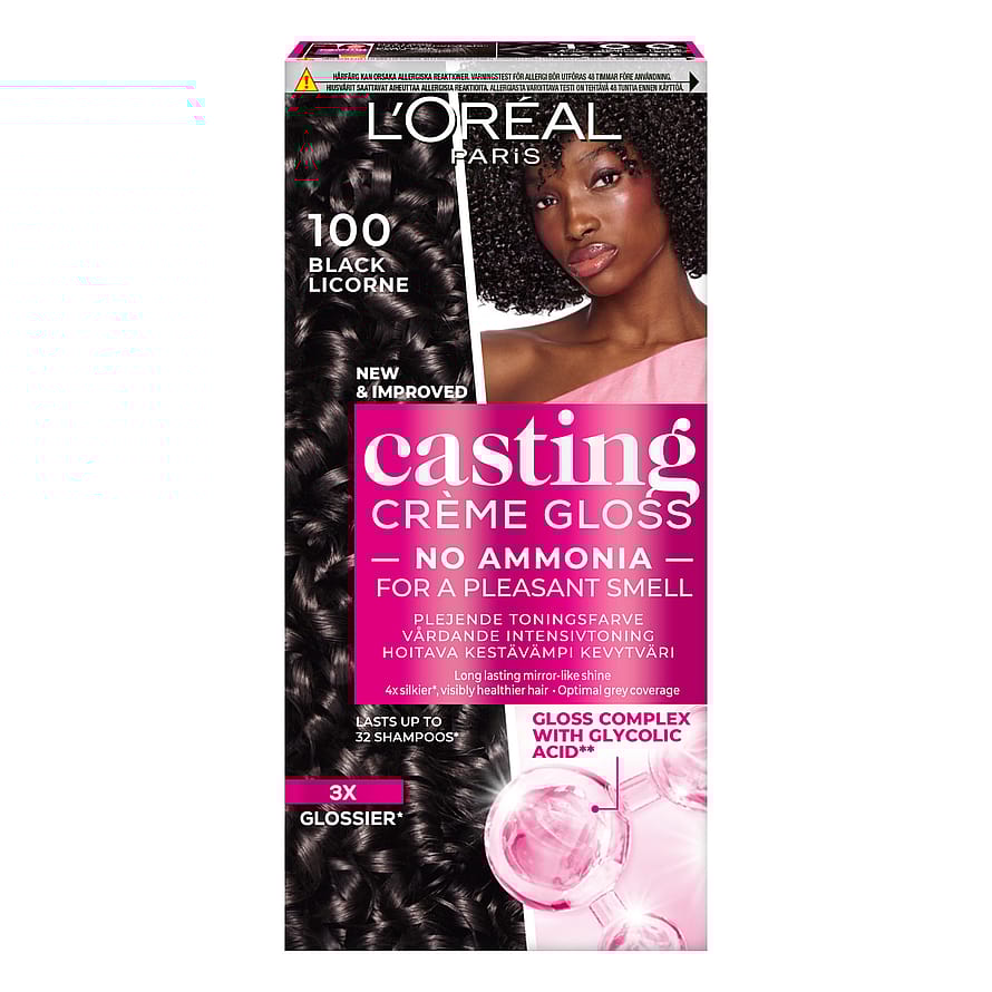 L'Oréal Paris Casting Crème Gloss Semipermanent Hårfarve 100 Black Licorice