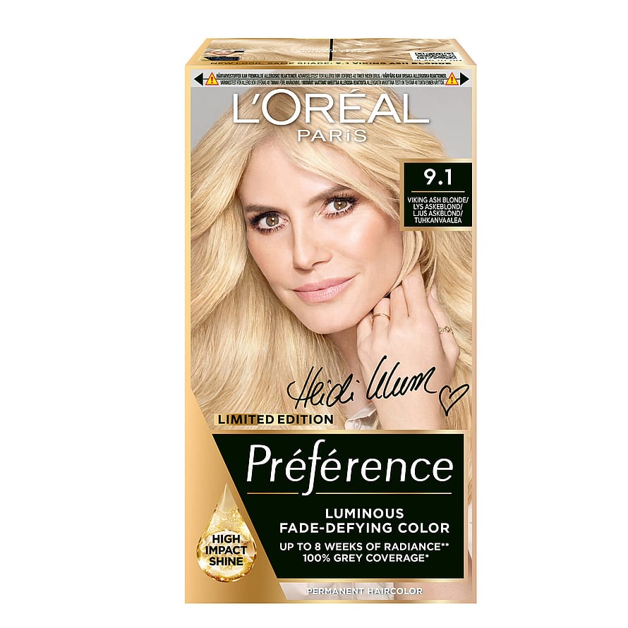 L'Oréal Paris Préférence Permanent Color 9.1 Viking Ash Blonde