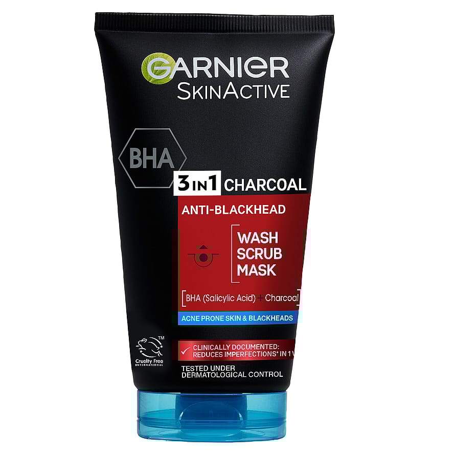 Garnier PureActive BHA Charcoal 3in1 Anti-Blackhead Rensegel 150 ml