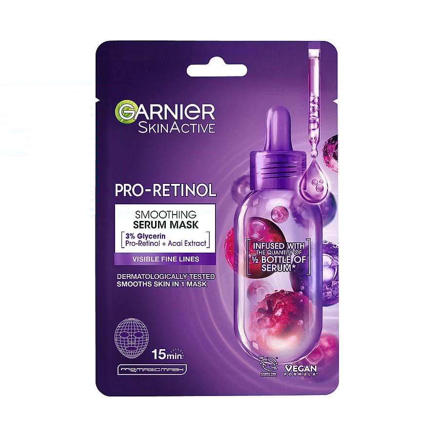 Garnier SkinActive Pro-Retinol Smoothing Serum Ansigtsmaske 28 g