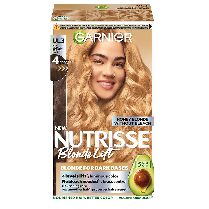 Garnier Nutrisse Ultra Lift 4 Level Lift Blonding UL3 Luminous Blonde for Dark Brown Hair