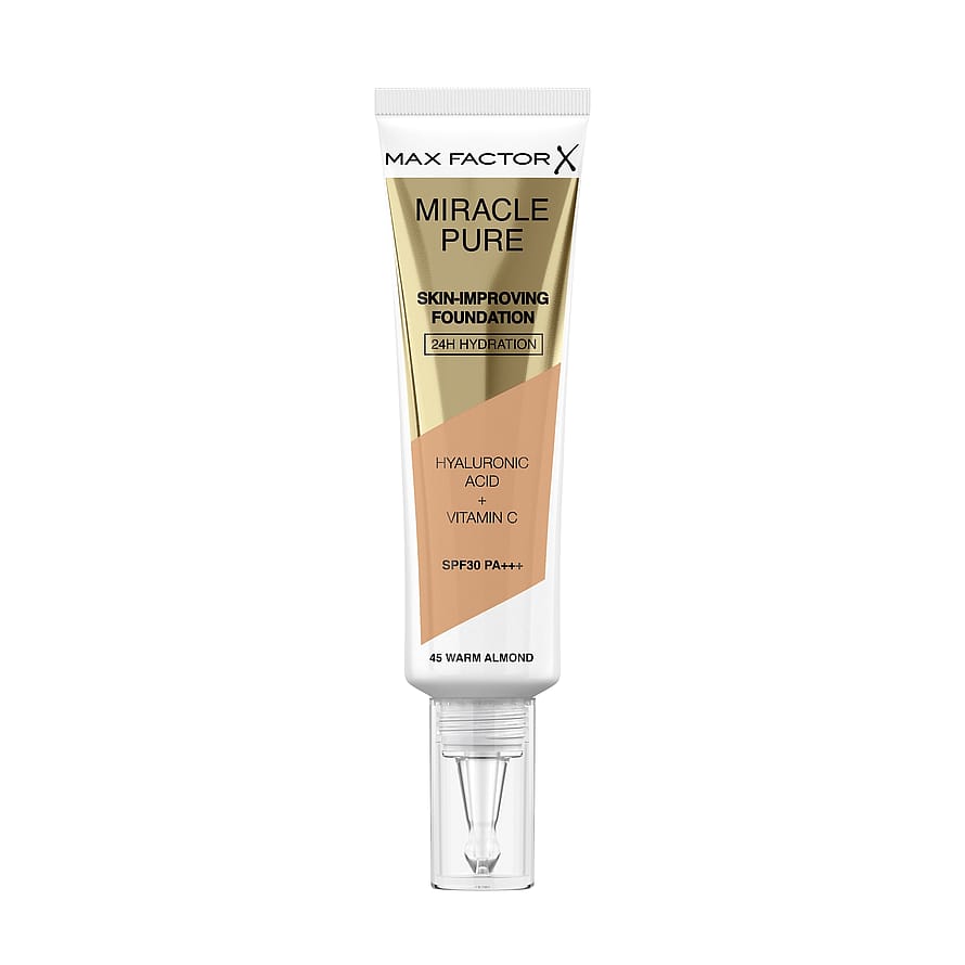 Max Factor Miracle Pure Skin-Improving Foundation 45 Warm Almond