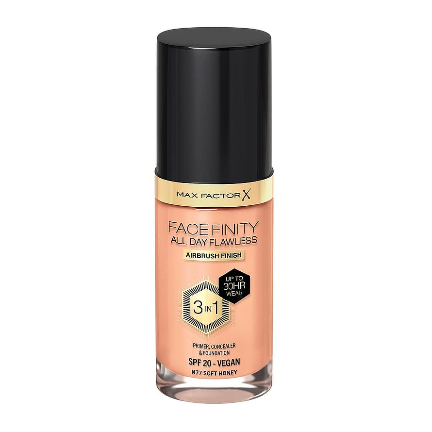 Max Factor Facefinity All Day Flawless 3-In-1 Foundation 77 Soft Honey