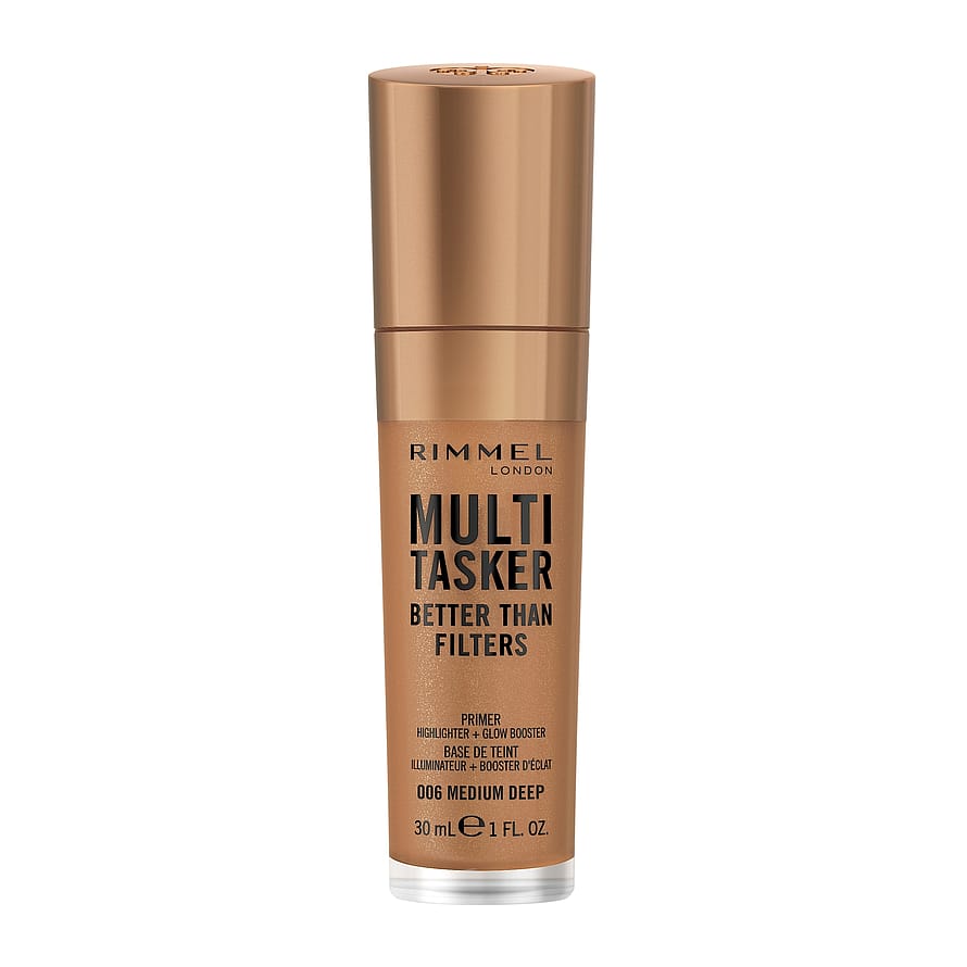 Rimmel Multi-Tasker Better Than Filters Face Primer, Glow Booster and Highlighter 006 Medium deep