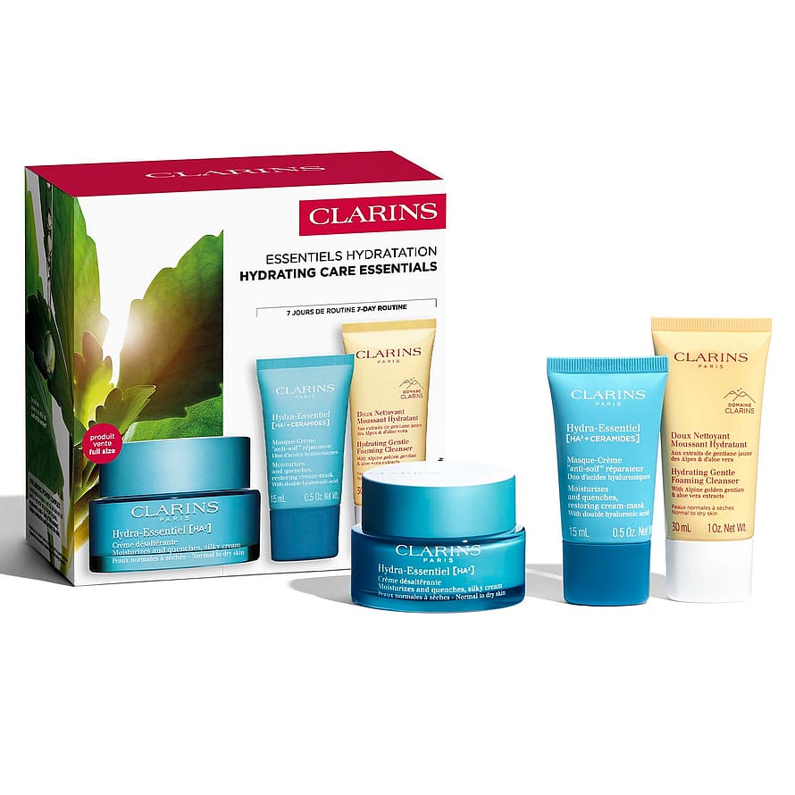 Clarins Value Pack HE silk NTD 50ml, HE moist quench mask 15ml, Hydra GFC 30 ml