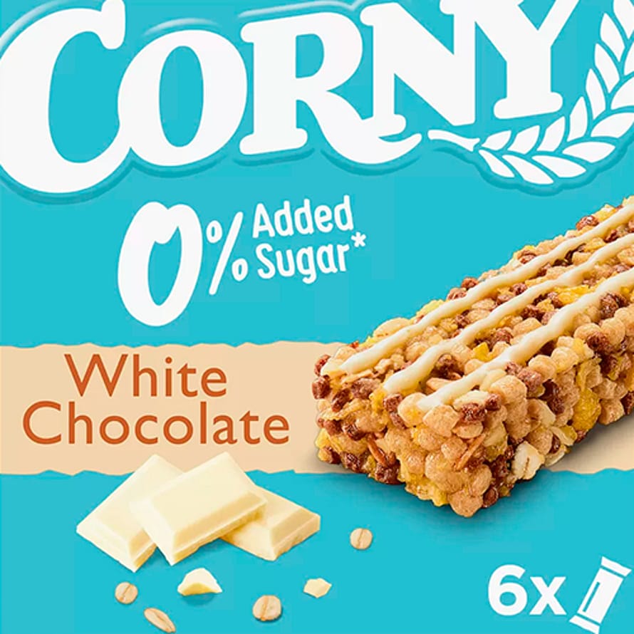 Corny 0% Added Sugar White Chocolate 6x20 g