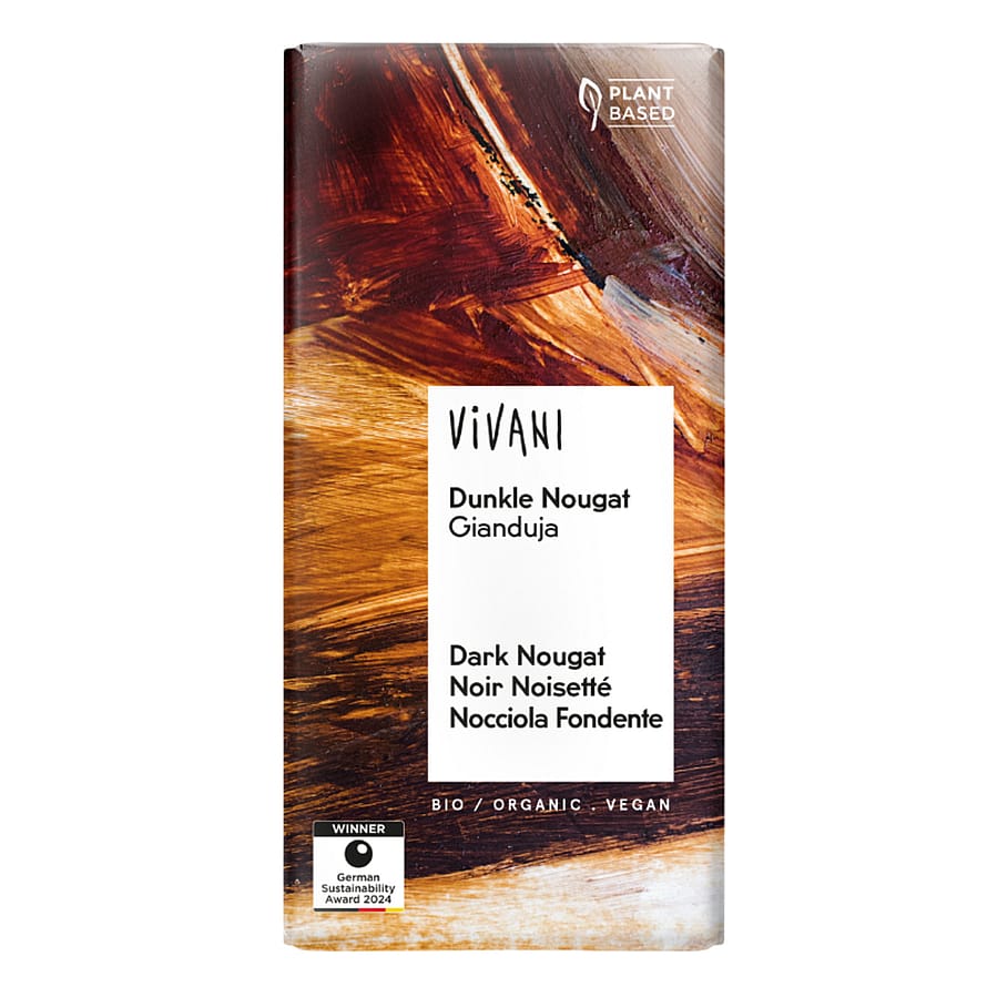 Vivani Chokolade Mørk Nougat Ø 80 g