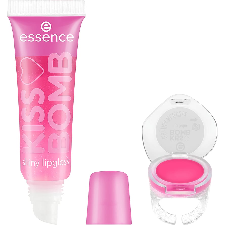 Essence Kiss Bomb Shiny Lipgloss & Lip Balm 01 Strawberry Sweetie