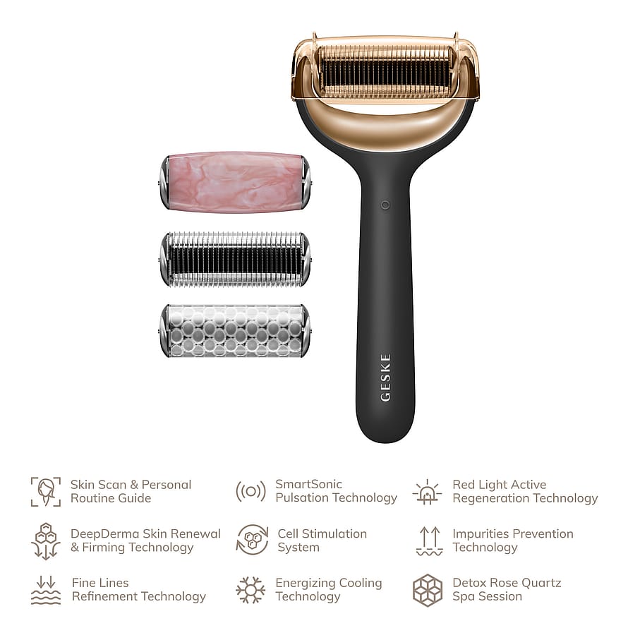 GESKE MicroNeedle Face & Body Roller 9 in 1 Gray