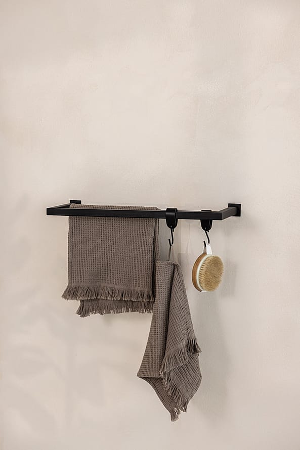 Metallbude Stenni Håndklædeholder Sort Firkantet