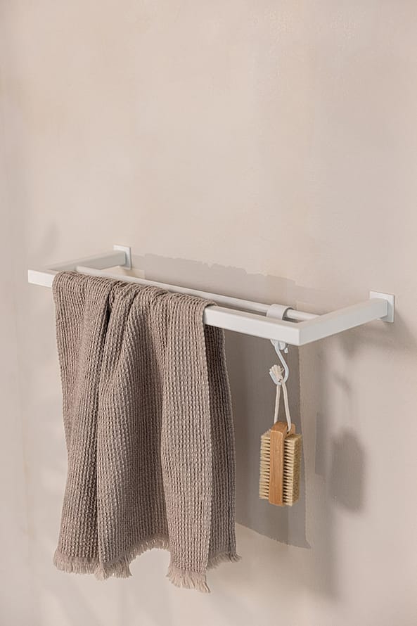 Metallbude Stenni Håndklædeholder Hvid Firkantet