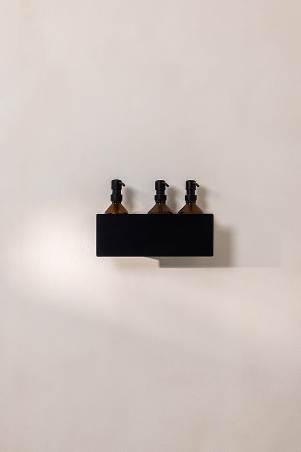 Metallbude Shea Badehylde Sort 30 cm