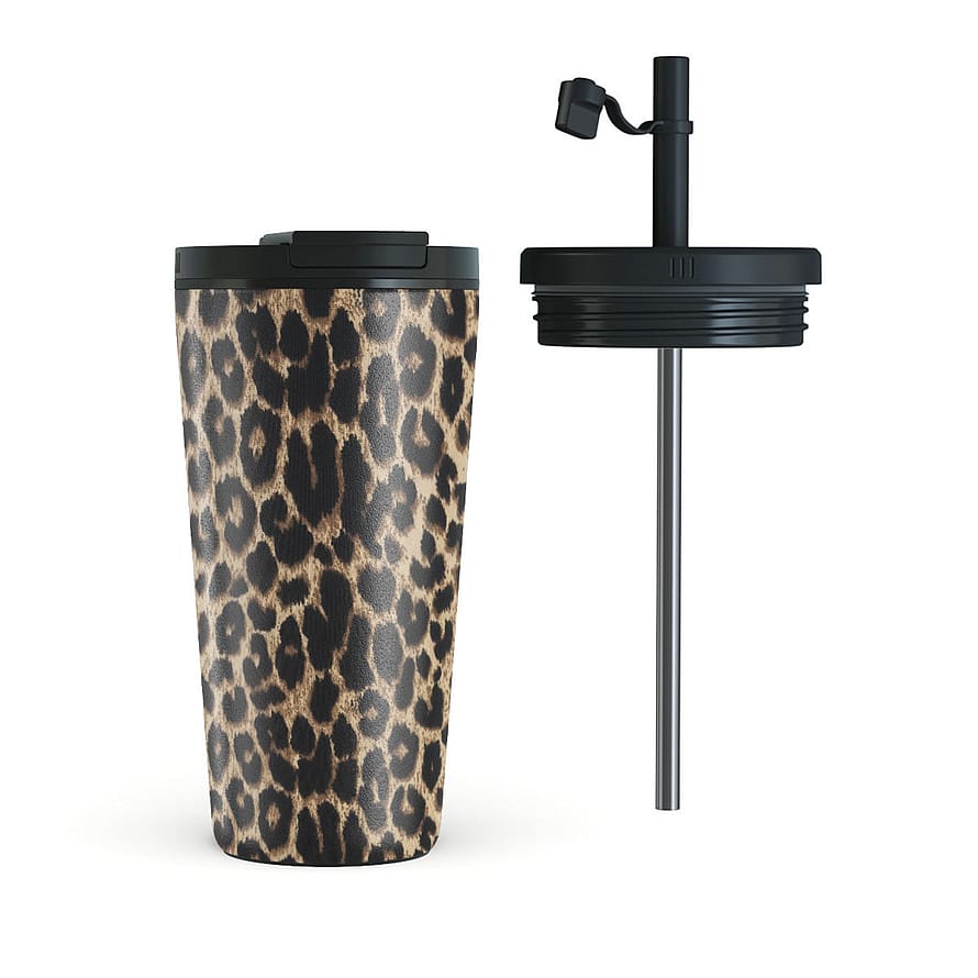 BURGA Termokop med Låg/Sugerør sæt Player 500 ml