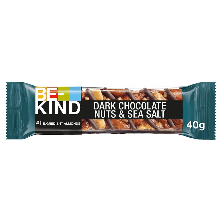 BE-KIND Nøddebar Dark Chocolate Nuts & Seasalt 40 g