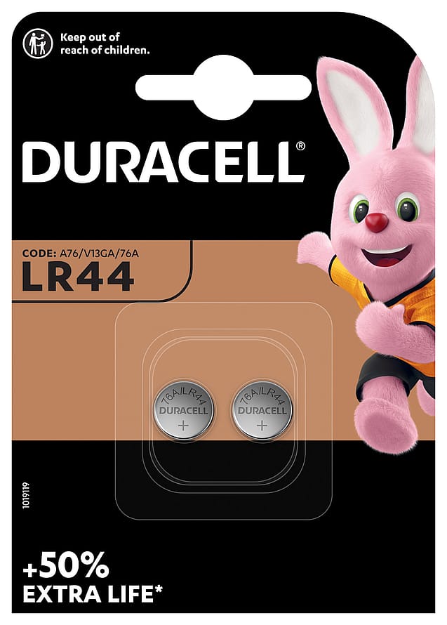 Duracell LR44 Alkaline Coin Batterier 2 Pak