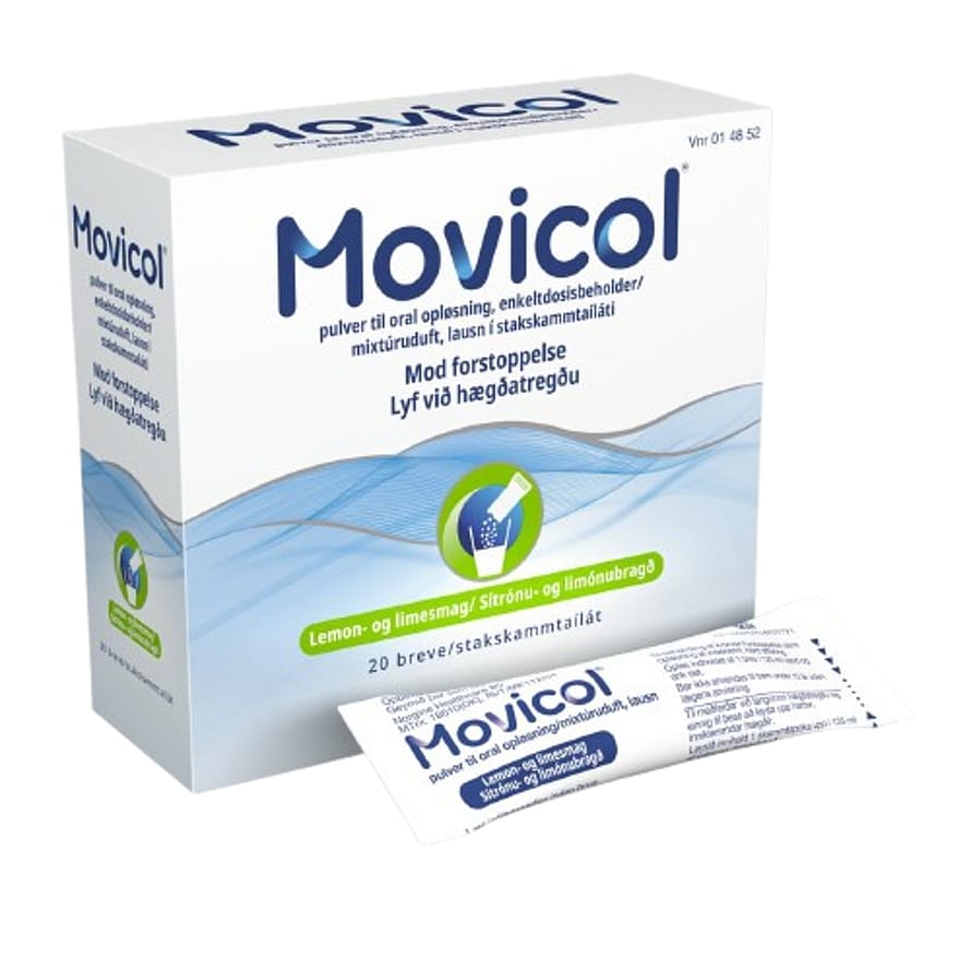 Movicol Pulverbreve Lemon 20 stk