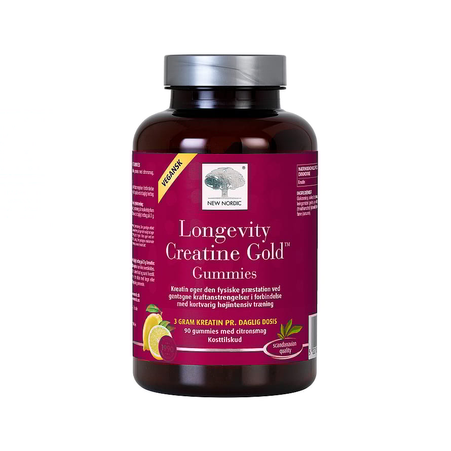 New Nordic Longevity Creatine Gold Gummies 90 stk.