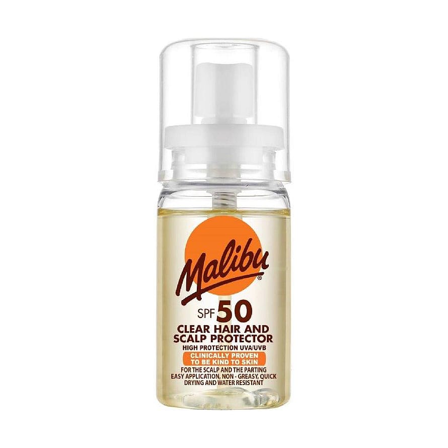 Malibu Sun Clear Hair and Scalp Protector Spray, SPF 50, Non-Greasy, Quick Drying 50 ml