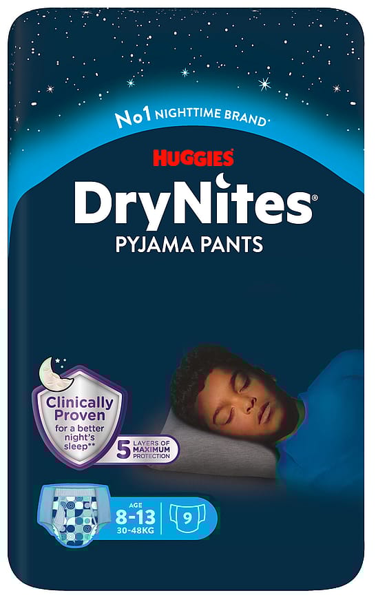 DryNites Natunderbukser 9 stk Dreng 8-13 år