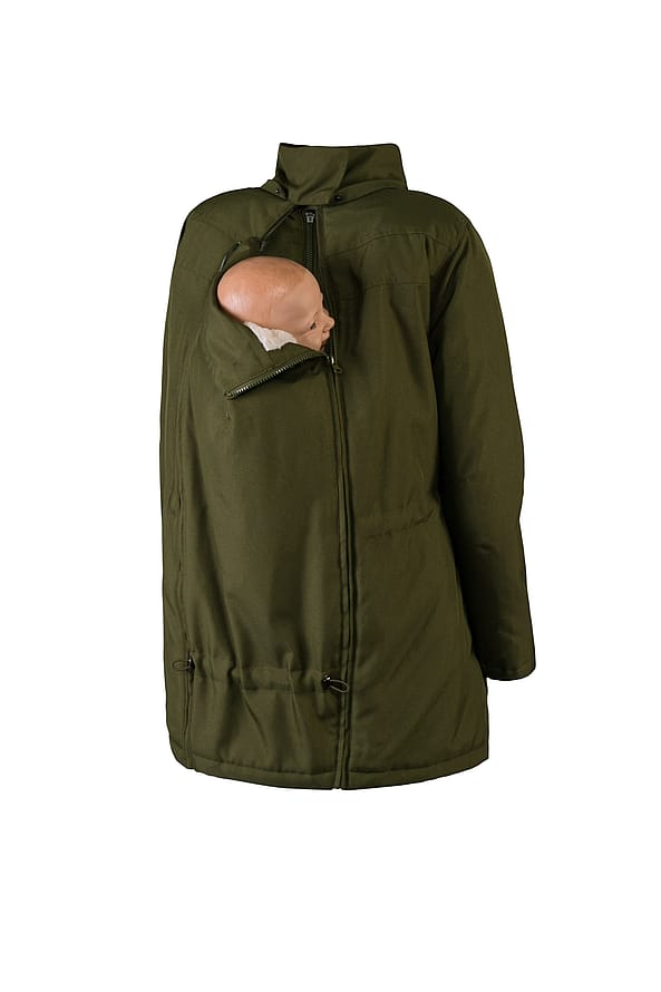 Wombat Wallaby Graviditets- og bærejakke Forest Green/Beige XXXL