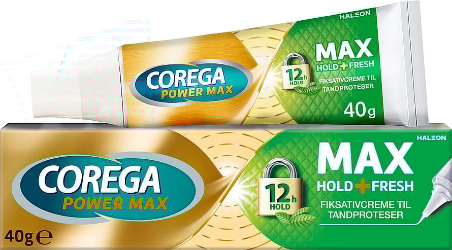 Corega Max Hold & Fresh Fiksativcreme til Tandproteser 40 g
