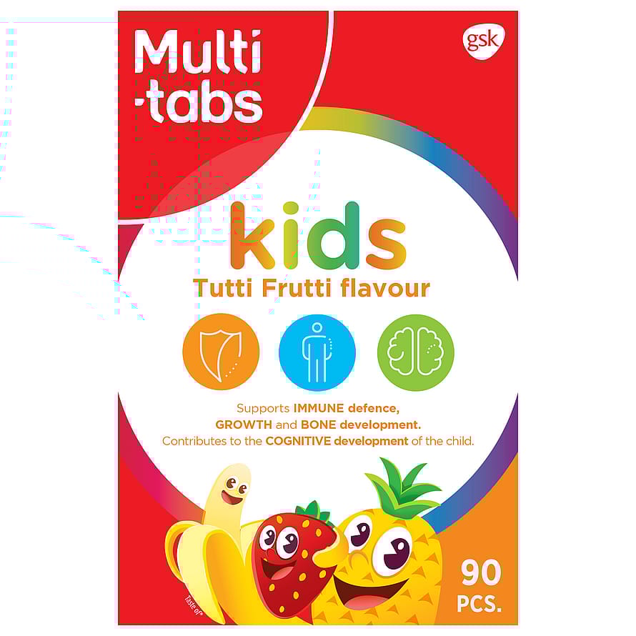 Multi-tabs Kids Tutti Frutti 90 stk.