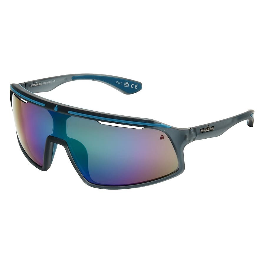 IRONMAN by Foster Grant Sunglasses  Grey Shield Full Rim With Mirror Lens