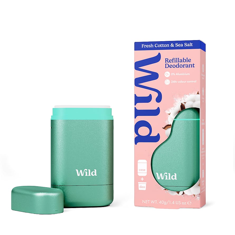 Wild Deodorant Refillable Fresh Cotton Sea Salt