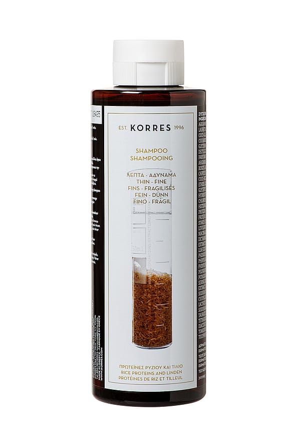 Korres Rice Proteins + Linden Shampoo For Thin / Fine Hair 250 ml