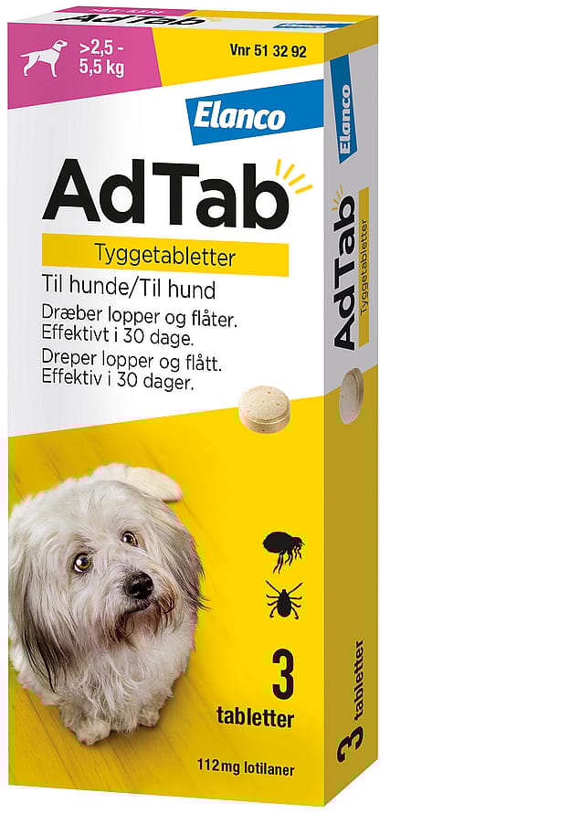 AdTab til hunde 1.3-2.5 kg 56 mg 3-pak