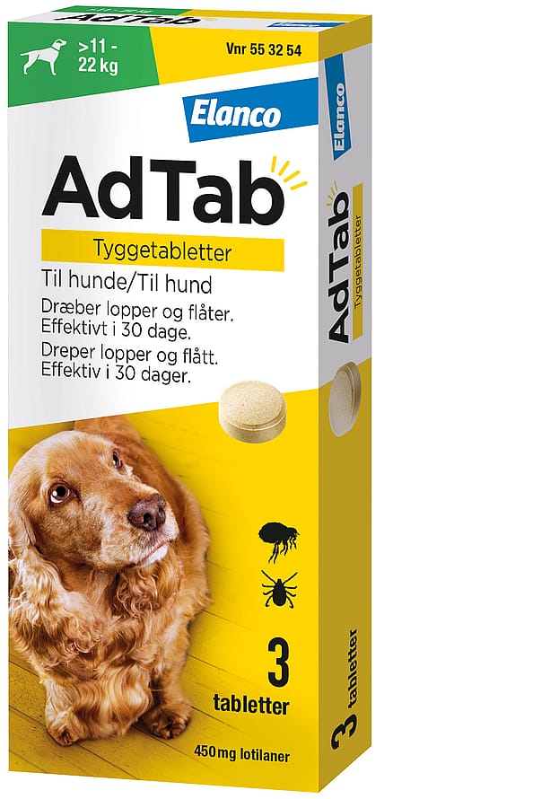 AdTab til hunde 1.3-2.5 kg 56 mg 3-pak