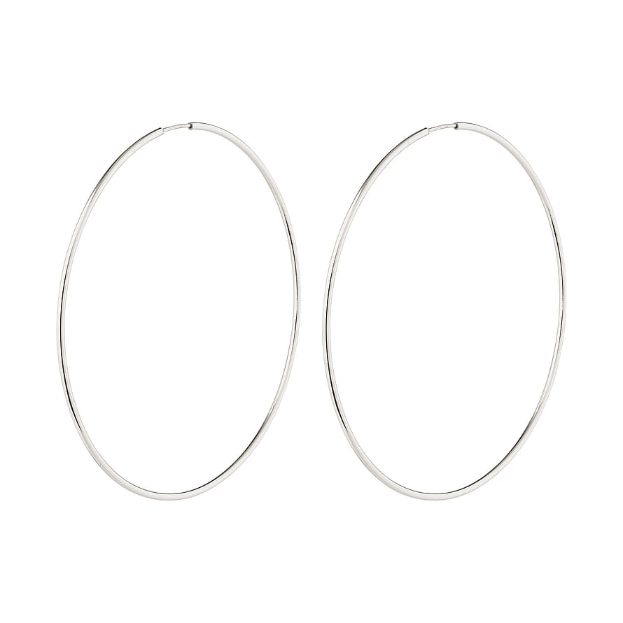 Pilgrim Øreringe Sanne XL Hoop Sølvbelagt