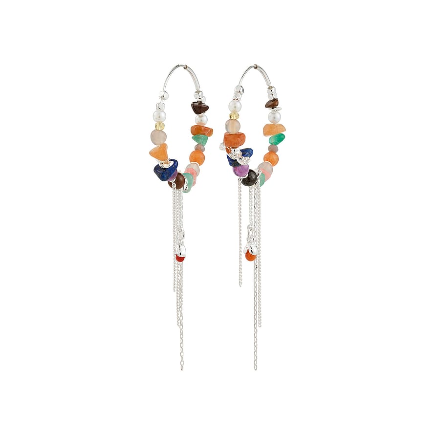 Pilgrim Øreringe Iris  Multi Sølvbelagt