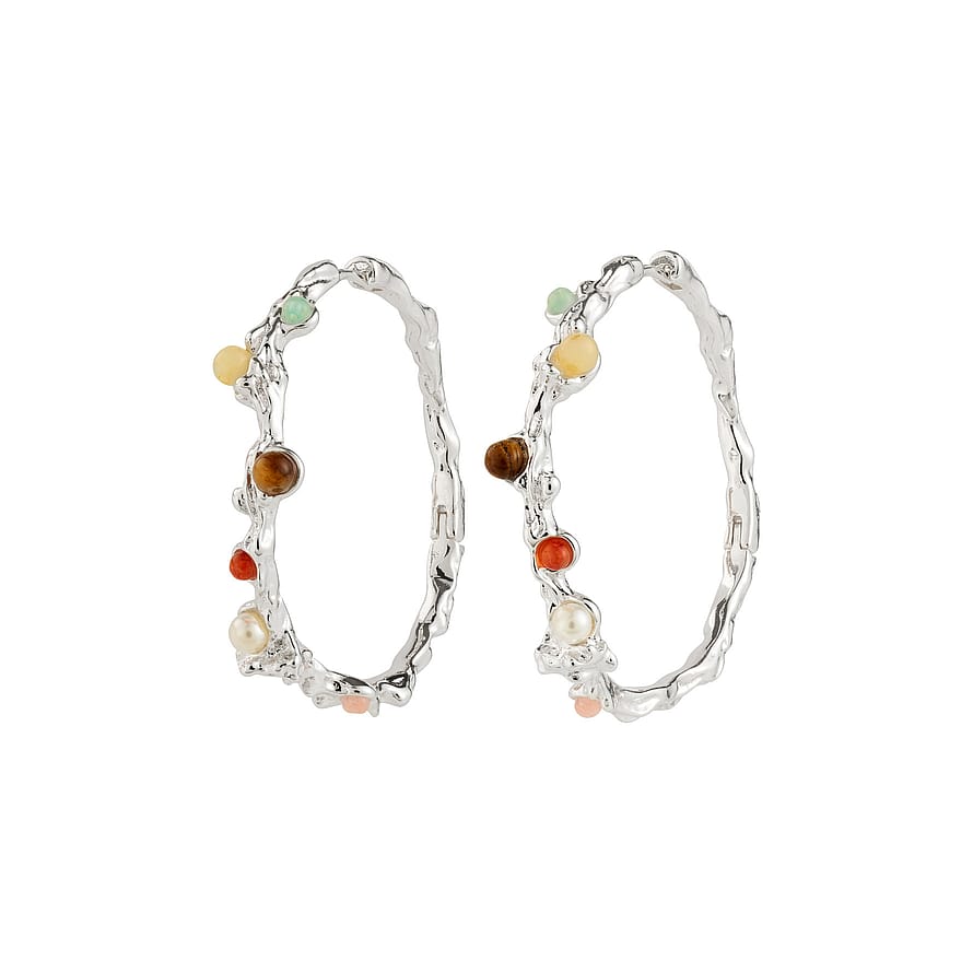 Pilgrim Øreringe Iris Hoop Sølvbelagt