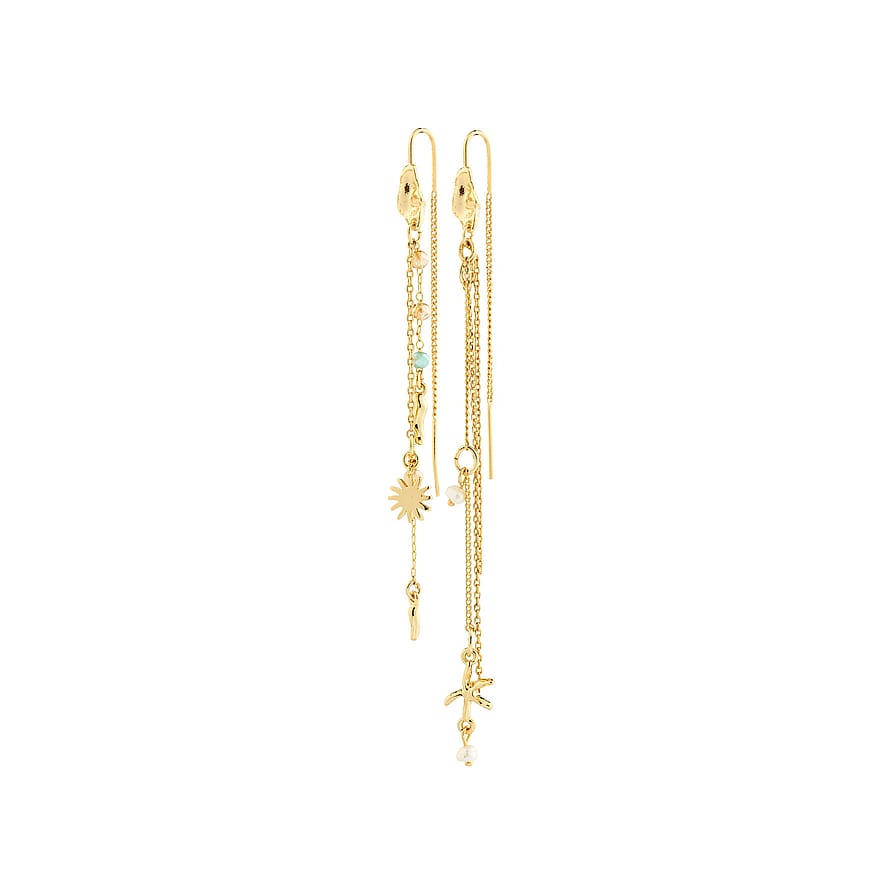 Pilgrim Prism Earrings Gold-Plated 2 pcs