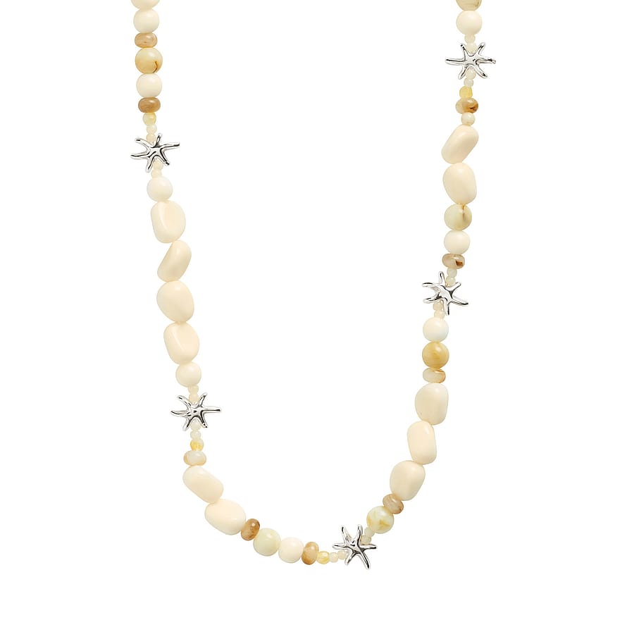 Pilgrim Prism Necklace White/Silver-Plated