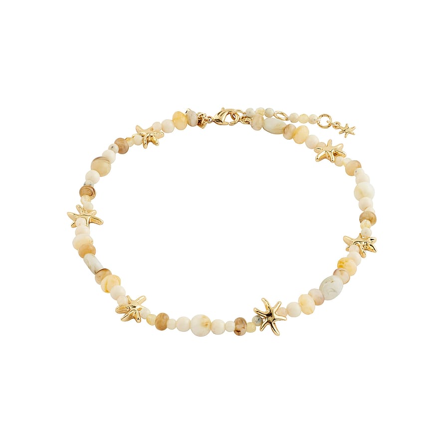 Pilgrim Prism Ankle Chain White/Gold-Plated