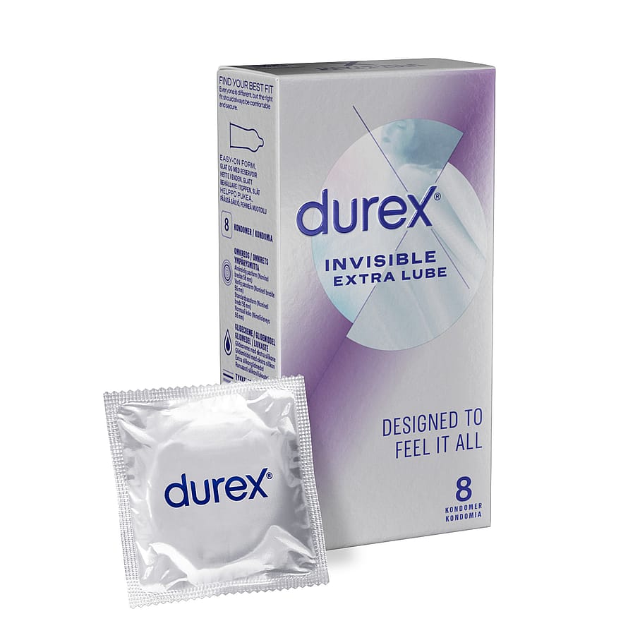 Durex Kondomer Invisible Extra Glidecreme Regular Fit